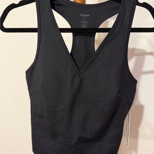 girlfriend collective Black V-Neck Racerback Tank Top